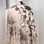 Chico's Long Cover Up Duster Cotton Shades of Brown Size 1 Large Photo 7