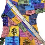 Rising International Hoodie Jacket Boho Patchwork Hippie Full zip up M Cotton Blue Size M Photo 2