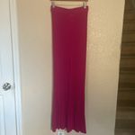Cult Gaia Dalia Rib Knit Flared Pants Size Medium Pink Photo 5