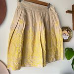 Anthropologie Tiny Embroidered Sun Stitched Skirt tan yellow Women’s SIZE SMALL Photo 6