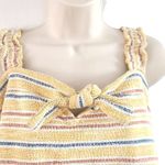 Madewell Texture & Thread Women’s Striped Sleeveless Top Size Large –Yellow Bow Yellow Photo 2