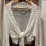 Jones Studio Crochete Tie Front Cardigan Photo 0