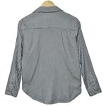 Abercrombie & Fitch  A&F Flannel White Blue Striped Button Down Shirt Size Small Photo 1