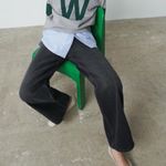 ZARA  High Rise Wide Leg Cotton Denim Jeans in Washed Black Size 2 Photo 3