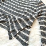 Hollister  Grey and White Striped Cropped Knit Sweater Photo 5