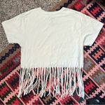 Goodie Two Sleeves Aerosmith graphic back in the saddle fringe cropped rodeo tee medium Photo 4