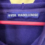 Crop hoodie #VDR VIADELLEROSE, made in Turkey. Purple, OS, 100% cotton White Photo 6