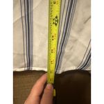 Reformation  Woman’s White Blue Stripe Violet Button Down Shirt Size XL Photo 4