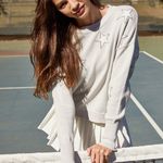 Elastic waist pleated mini skirt with shorts White Photo 6