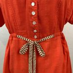 J.Crew  Linen Coral Dress Size 6 Photo 5