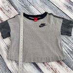 Nike  Women's Gray and Black Short Sleeve Cotton Crop Top Photo 7