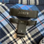 J.Crew Women’s  boy shirt blue red white button up plaid cotton flannel size 2 Photo 1