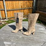 Vince Camuto Womens Tressara Beige Suede Side Zip Knee-High Boots Shoes size 8.5 Photo 6