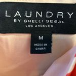 Laundry by Shelli Segal Tropical Leaf Print Cami Top Size M Pleated Hem Photo 2