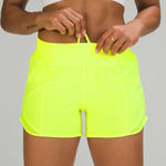 Lululemon  Hotty Hot High-Rise Short 4" Highlight Yellow Size 4 Neon Photo 0