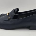 VINTAGE Westies Misty Navy Blue Leather Loafers Flats 6M Made in Brazil Horsebit Size 6 Photo 3