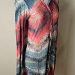 WESTON WEAR Sheer Patterned Button Up Shirt Dress Tunic Size Large Photo 10