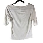 Everlane  Womens The Luxe Rib Scoop-Neck Tee Top Pima Cotton White XL Photo 1