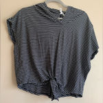 Lululemon  Athletic Black and White Top Shirt Women Size 6 Casual Hooded Photo 0