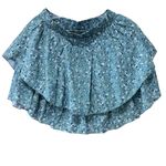 Simplee Apparel Simplee Green Floral Mini Skirt Women's Size Small Photo 1
