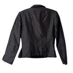 PILAR ROSSI Cropped Black Silk Jacket Size 8 Buttons Lightweight USA Made Formal Photo 1