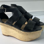 Loeffler Randall  black leather Sasha‎ Platform sandals size 7 Photo 0
