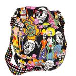Canvas Black Multi Color Day of the Dead Shoulderbag Skull Photo 0