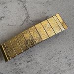 VTG Sarah Coventry Golden Tone Flora Etched Mesh Link Hair Clip Made In France Gold Photo 4