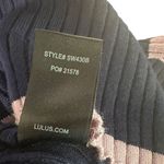 Lulus  Ribbed Knit Crop Top Size S Blue Baby Tee Striped Minimalist Soft‎ Girl Photo 9