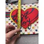Brighton NWOT  Canvas Love & joy Heart Crossbody Bag Purse Wristlet Canvas Photo 2