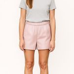 PINKO Pink Faux Leather Shorts 6 Photo 1