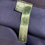 Poema  Womens Blouson Dress Long Drape Sleeve Silky Pullover Navy Blue Large Photo 5