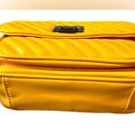 Badgley Mischka Yellow Vegan Leather Quilted Crossbody Chain Strap Bag Purse Photo 1
