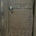 Topshop  Jacket Women’s Small Gray Quilted Oversized Bomber Full Zip Nylon Photo 7