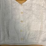 American Eagle  Size Extra Small XS Women's Teen Girl White Lace Embroidered Top Photo 2