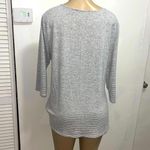 MATTY M Cute Rouched Light Cozy Sweatshirt Sz L Gray Size L Photo 4