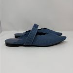 Vivaia Pointed Toe Mules Size US 8 Blue Photo 3