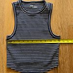 Aerie Blue and White Fitted Crop Tank Top Photo 2