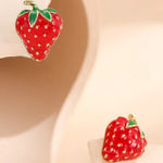 Strawberry Earrings Red Photo 0