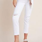 Pilcro and the Letterpress Anthropologie - Pilcro High Rise Slim Jeans White Photo 9