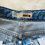 Topshop distressed high waist boyfriend crop buttonfly denim jeans Photo 1
