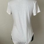 Wild Fable White Plunge Neck Short Sleeve Bodysuit with Tie Front Photo 4