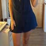 SheIn  small navy dress with deep scoop neck and open back  Photo 0