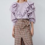 ZARA NWT Belted Plaid Gingham High Waisted Skirt Bloggers Fav Photo 5