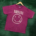 Nirvana Smiley Face Logo T-shirt size large Photo 2