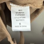 Bohme  Noelle Ribbed Open Back Beige Bodysuit‎ Medium Long Sleeve Chic Classic Photo 8