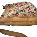 Fossil  Tan Leather Crossbody Bag Boho Messenger Purse Vintage Adjustable Strap Photo 10