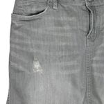 Martin + Osa Distressed Raw Hem Stretchy Mini Jean Skirt 10 Grey Washed #3594 Gray Photo 8