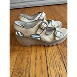 Fly London  Sandals Womens Size 36 EU Beige Leather Wedge Platform Buckle P155503 Photo 2