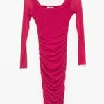 Fuzzi. Rusched Bodycon Dress. Pink Size XS Photo 4